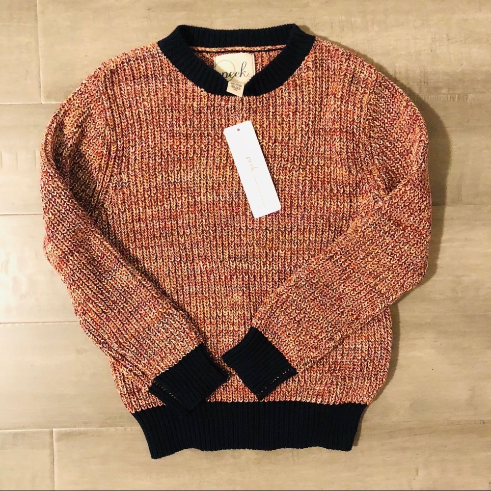 PEEK 100% cotton knit sweater size XS(2/3T)